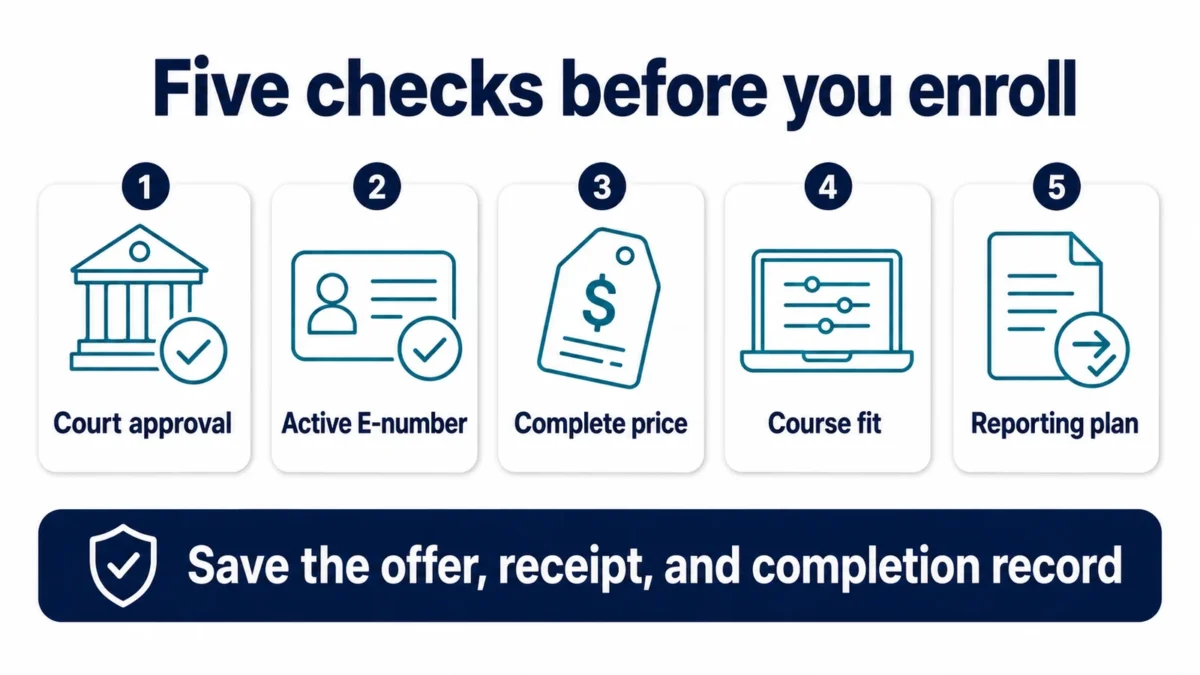 Five checks before enrolling in a California online traffic school